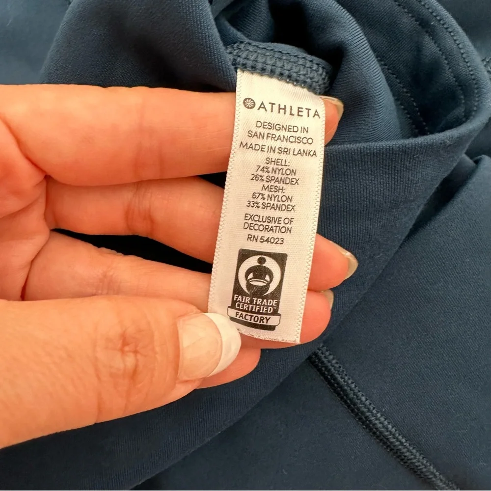 Athleta Dark Blue Mesh Leggings